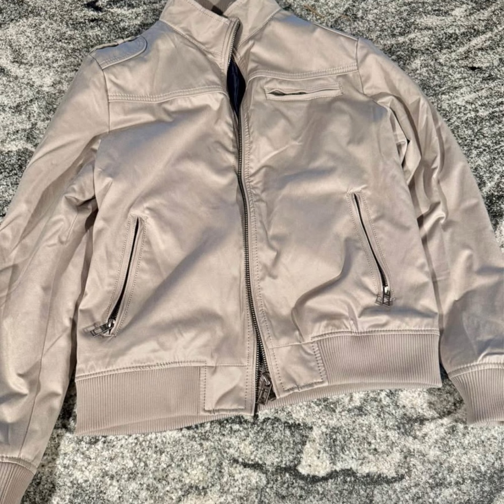 Zara Man Beige Bomber Jacket